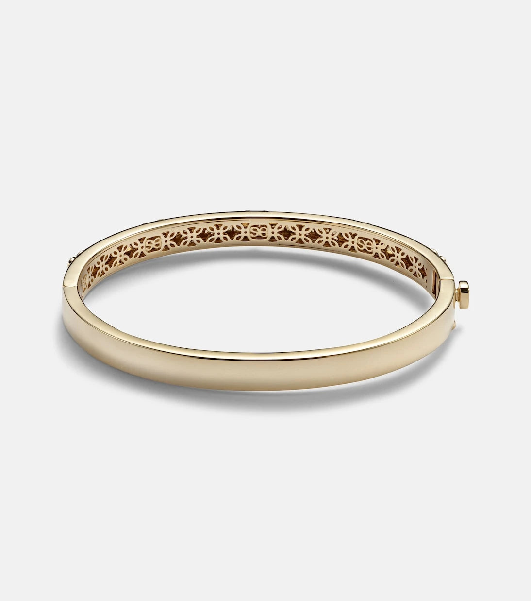Sydney Evan - Heart 14kt gold bangle with diamonds