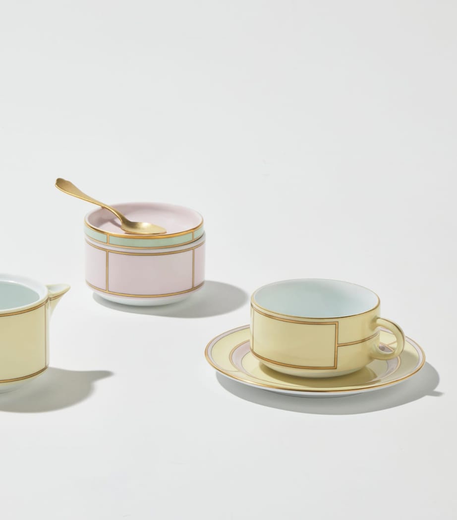 GINORI 1735 Porcelain Colonna Diva Giallo Teacup (245ml)