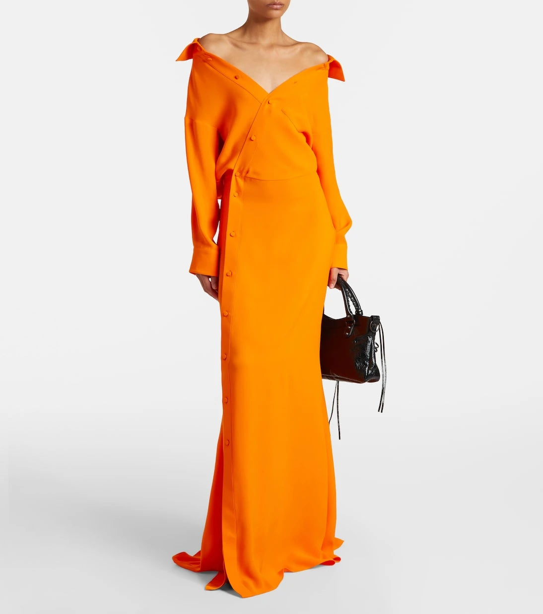 Balenciaga - Off-shoulder silk gown