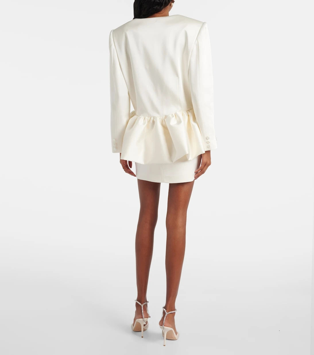 The New Arrivals Ilkyaz Ozel - Meringue ruffled satin jacket