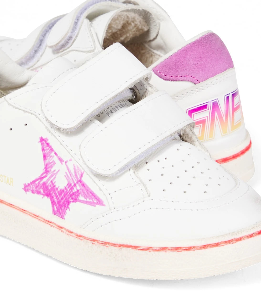 Golden Goose Kids - Ball Star printed leather sneakers