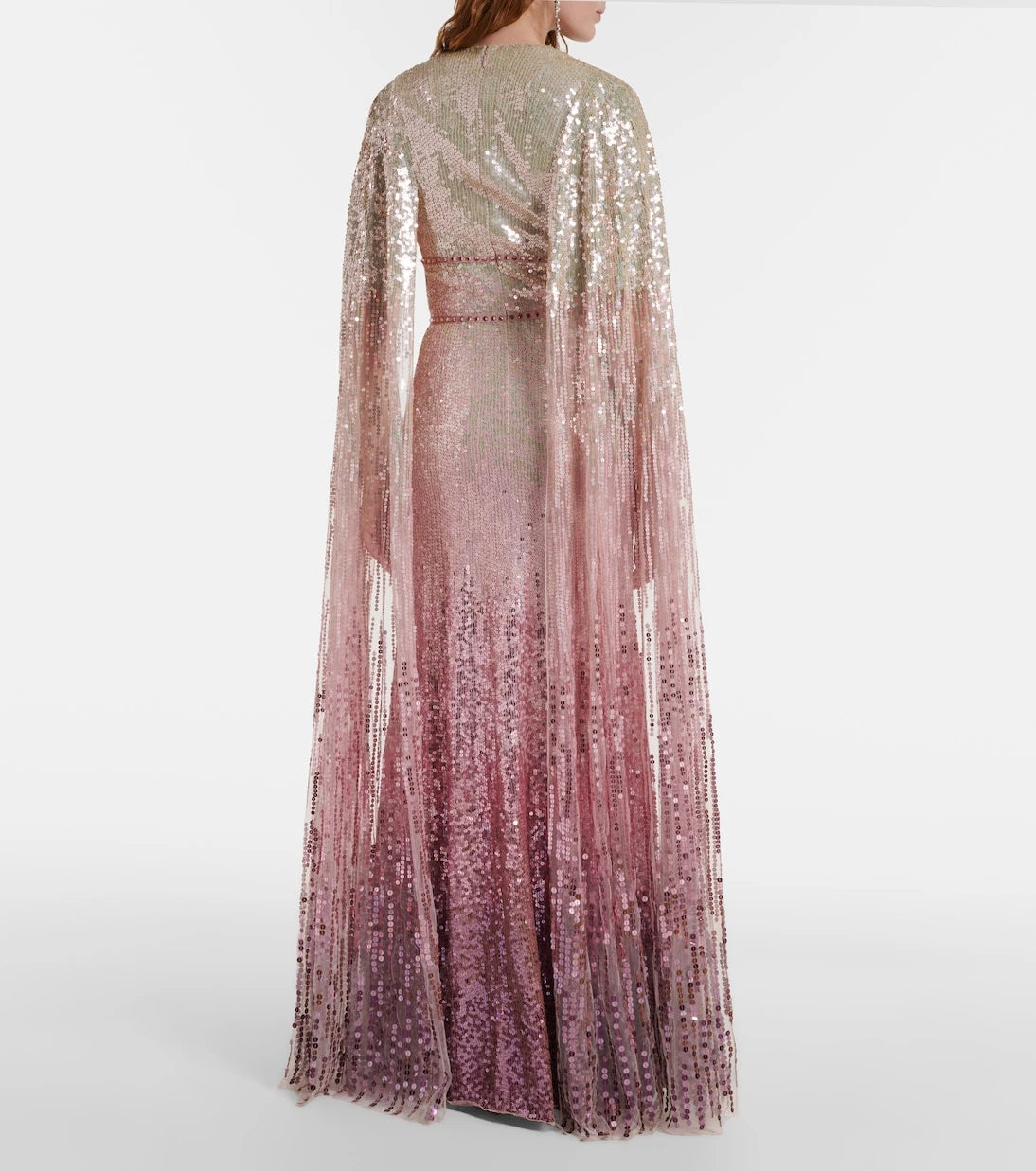 Jenny Packham - Easy Breezy sequined caped gown