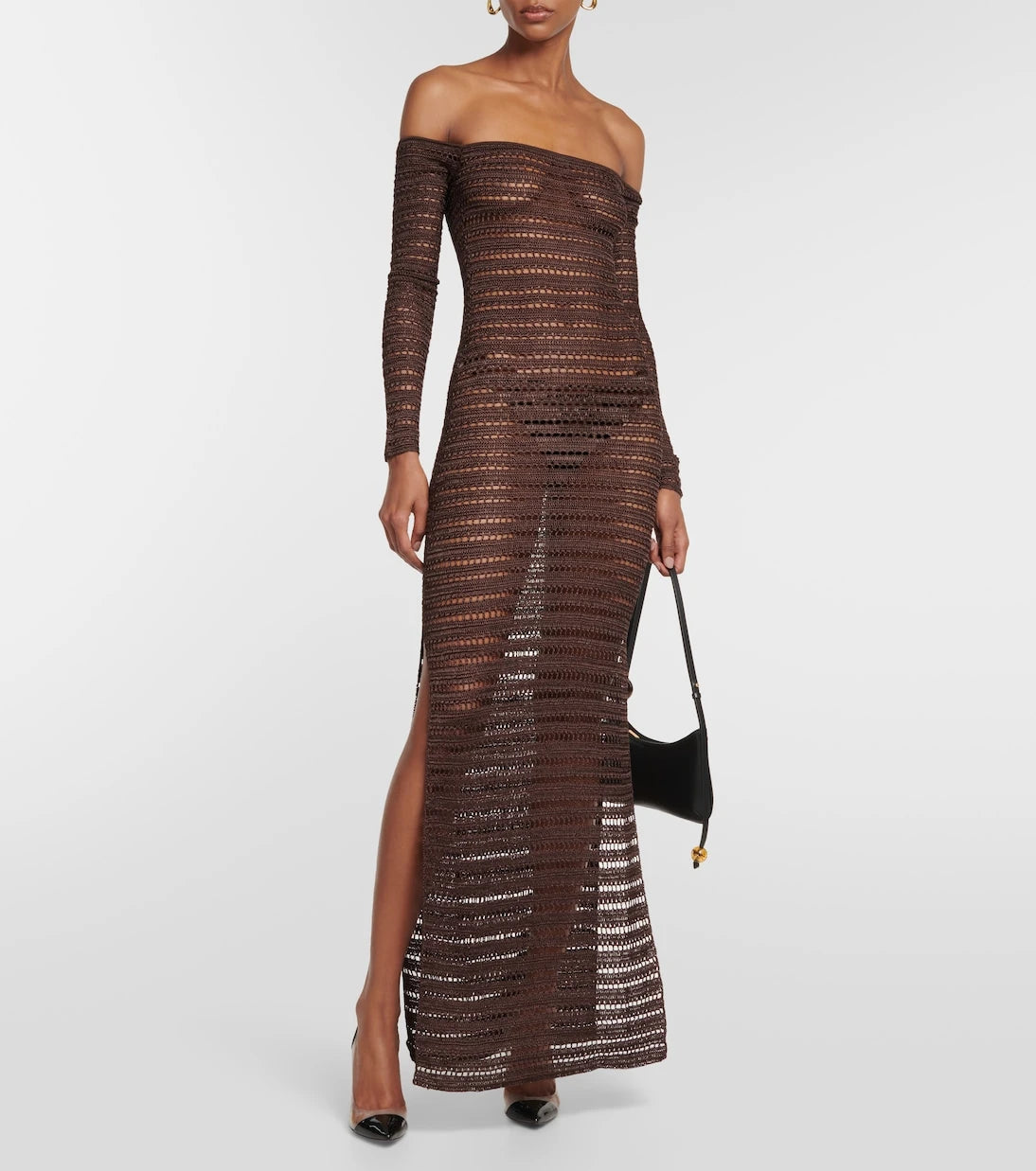 Aya Muse - Montro sheer knit maxi dress