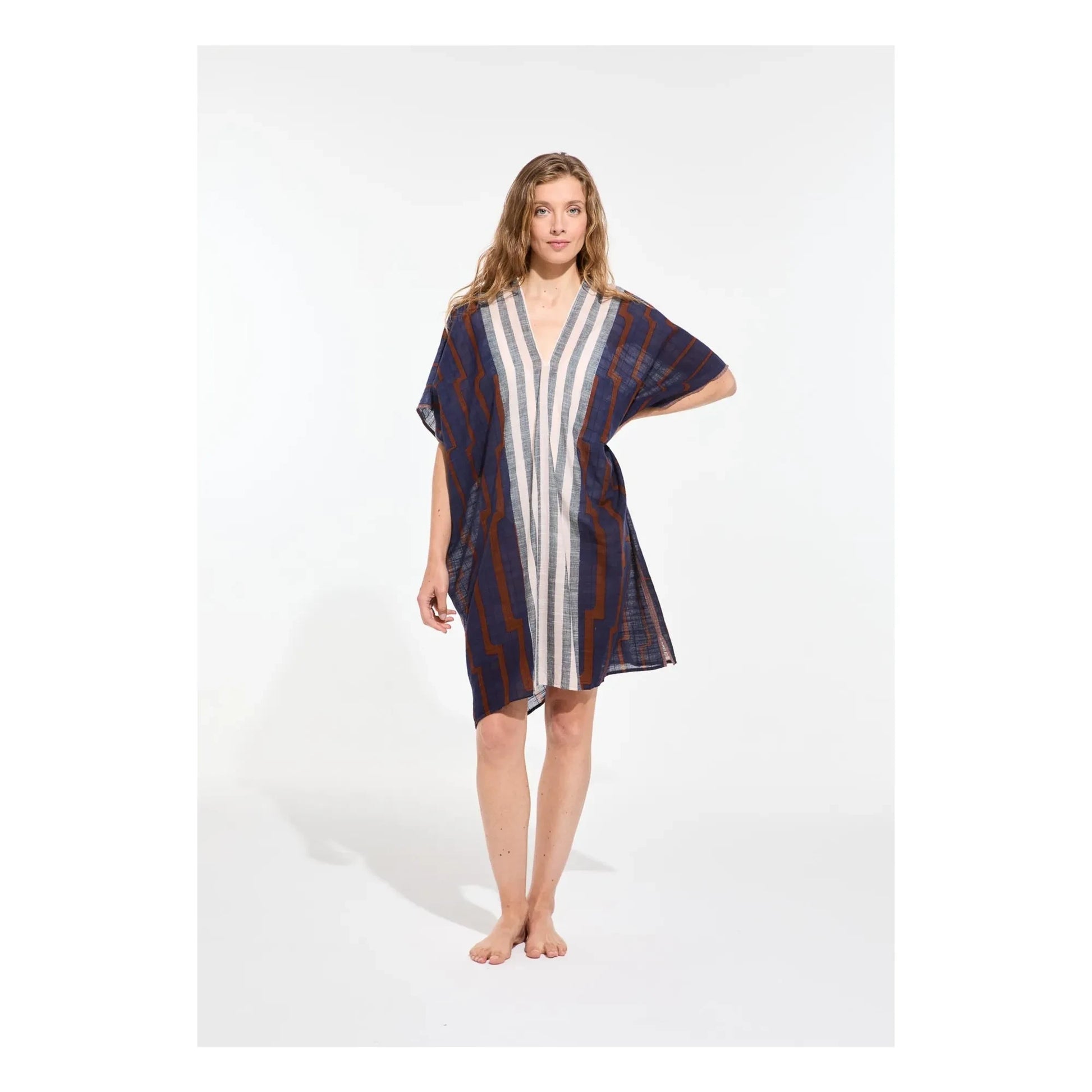 Mapoésie - Elia Céleste Cotton Dress | Midnight blue
