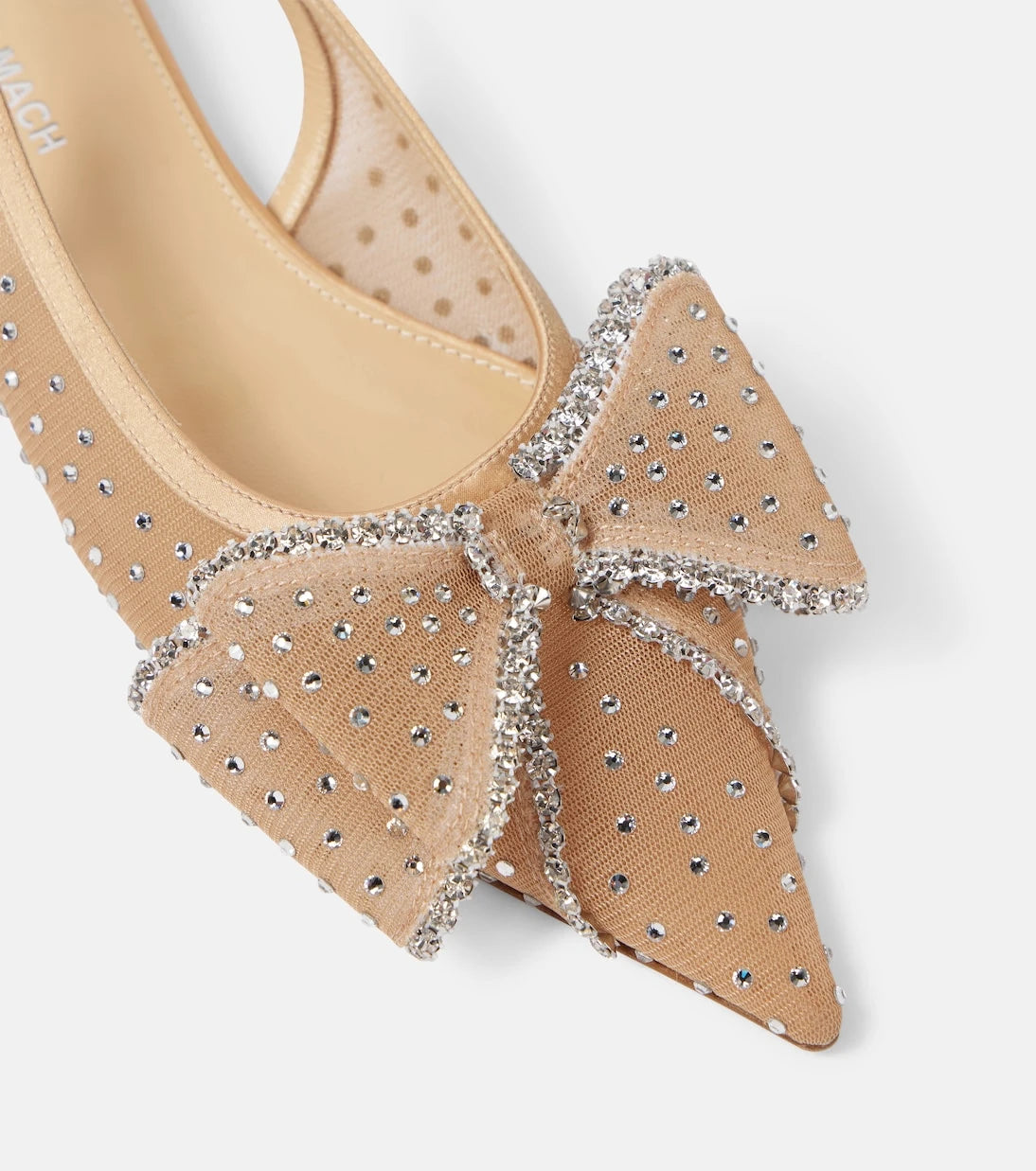Mach & Mach - Le Cadeau embellished tulle slingback flats