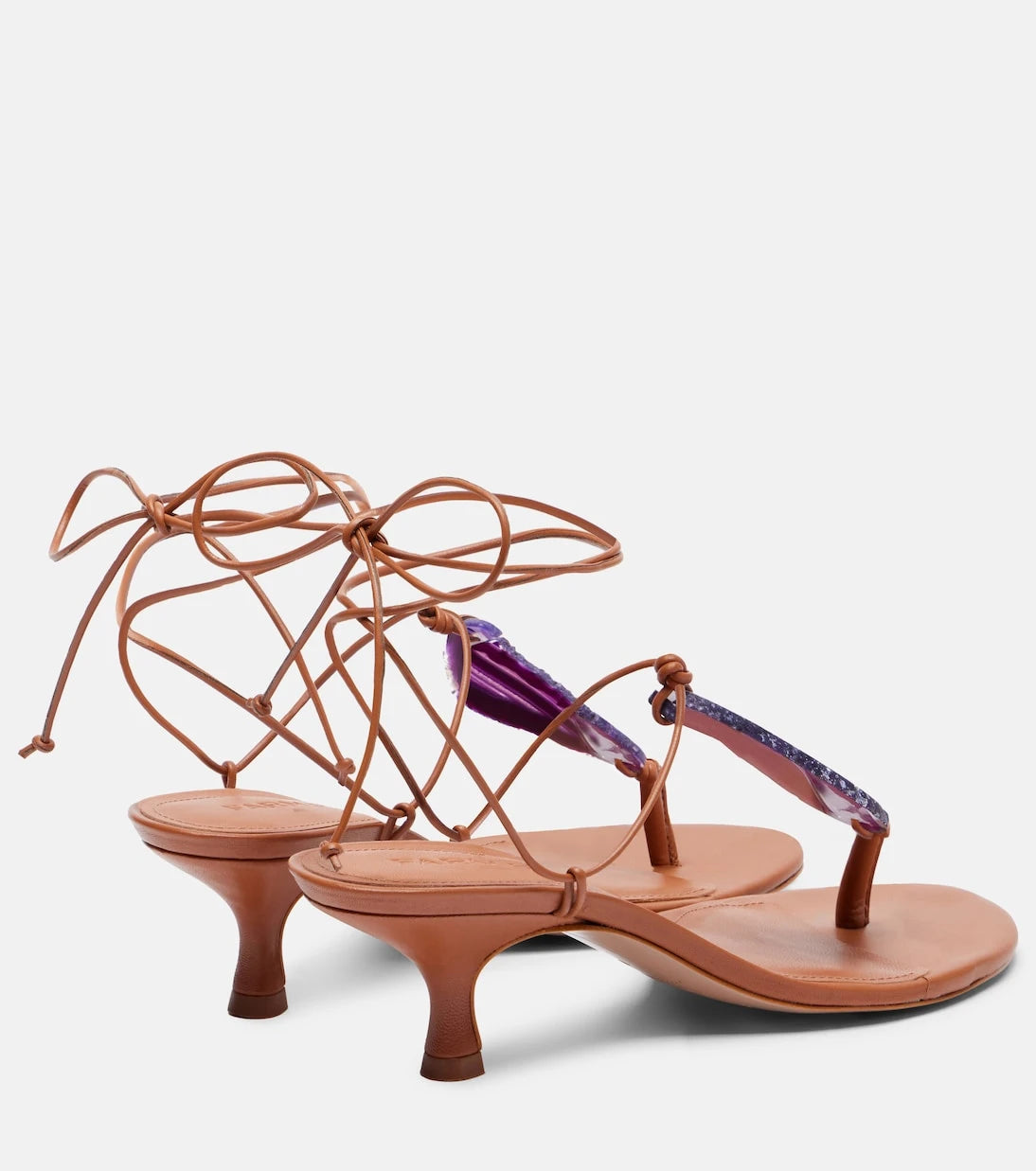 Farm Rio - 60 embellished leather thong sandals