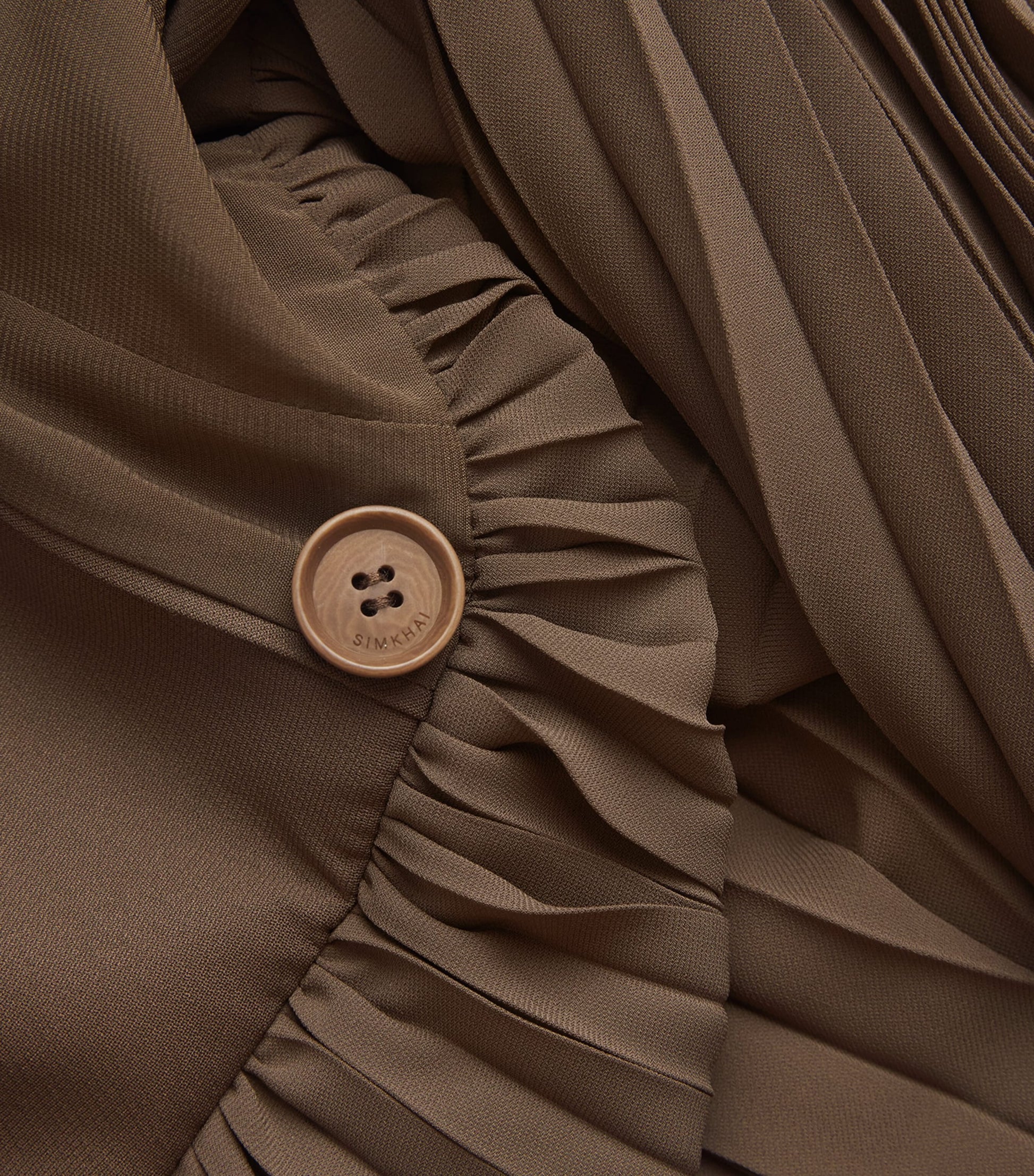 Pleated Blazer Helena Midi Dress COCOA