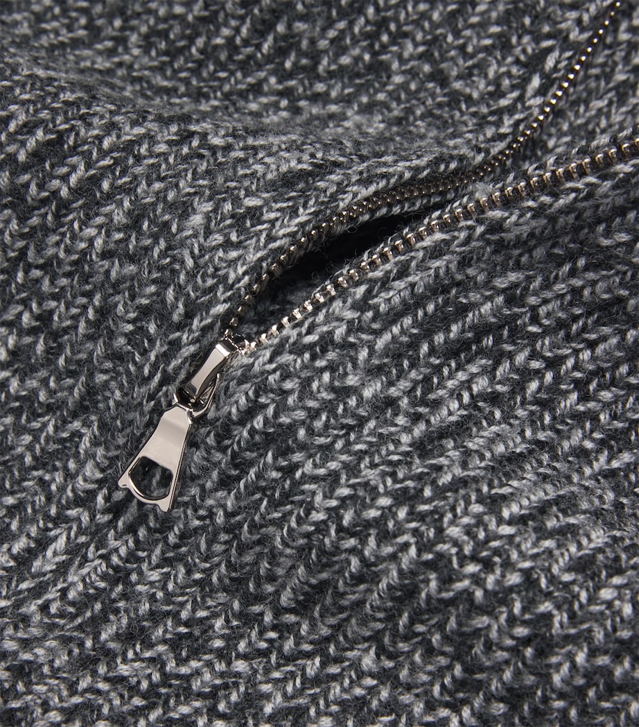 Officine Generale Merino Wool Quarter-Zip Sweater