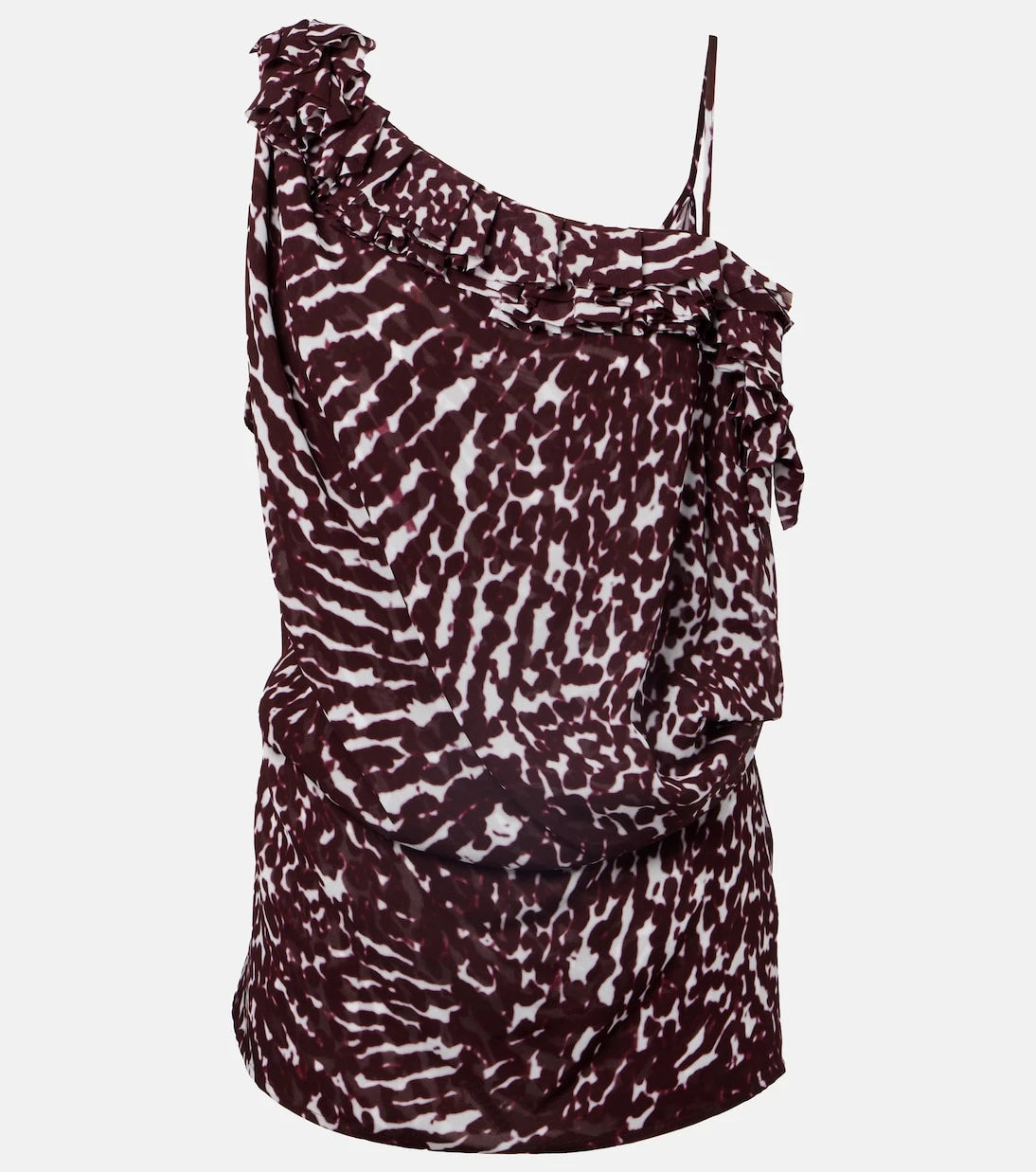 Dries Van Noten - Printed ruffled top
