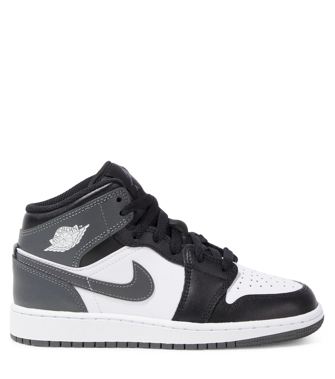 Nike Kids - حذاء سنيكرز Air Jordan 1 Mid الجلدي للأطفال