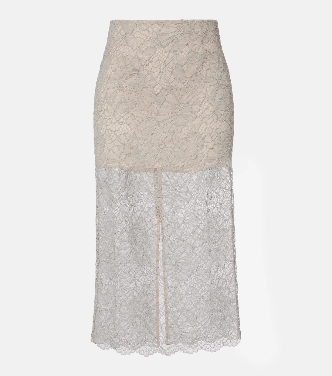 Rotate - Floral lace guipure pencil skirt