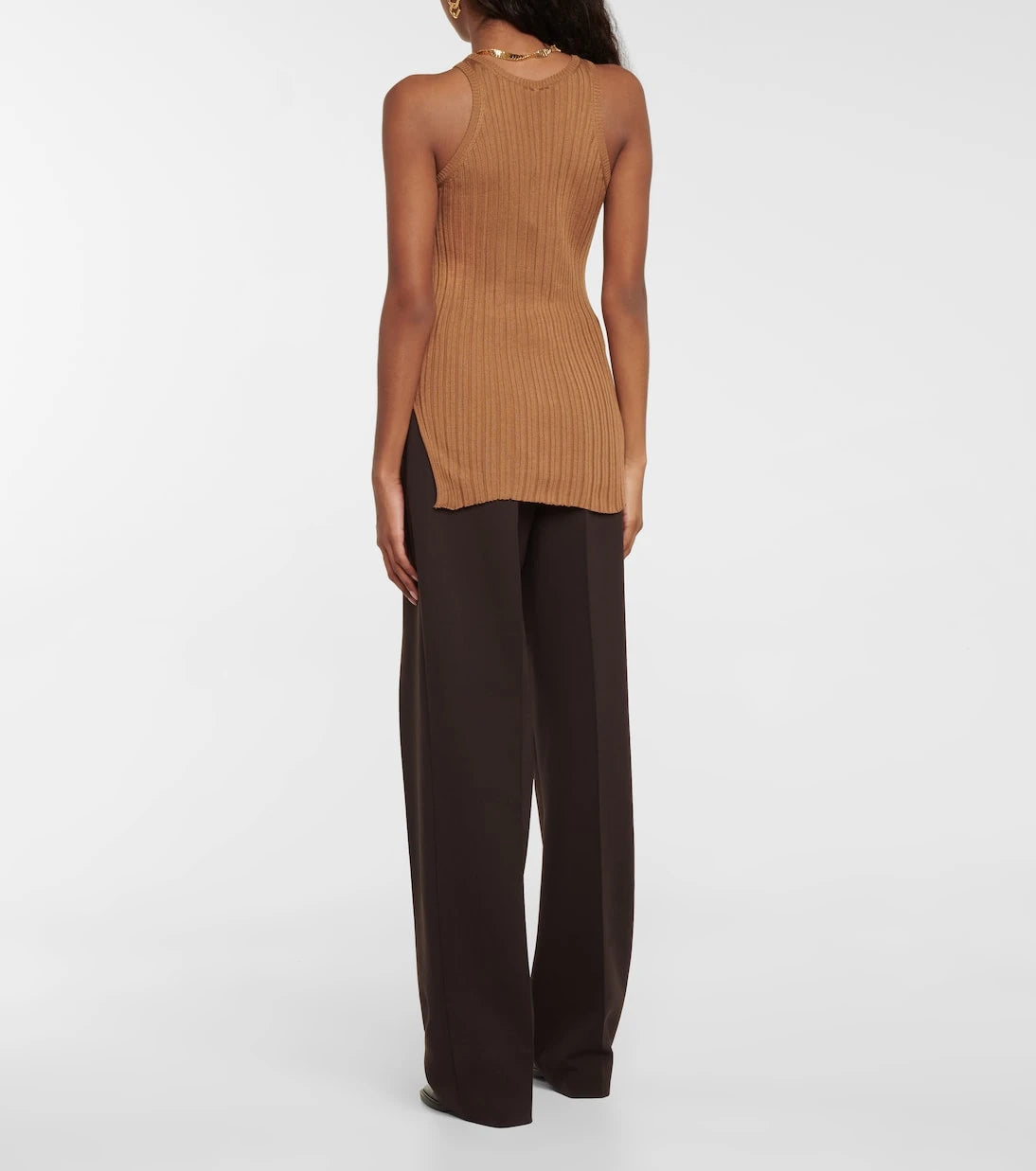 Petar Petrov - Teo silk ribbed-knit tank top