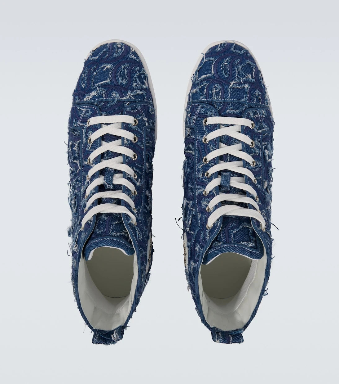 Christian Louboutin - Louis denim high-top sneakers