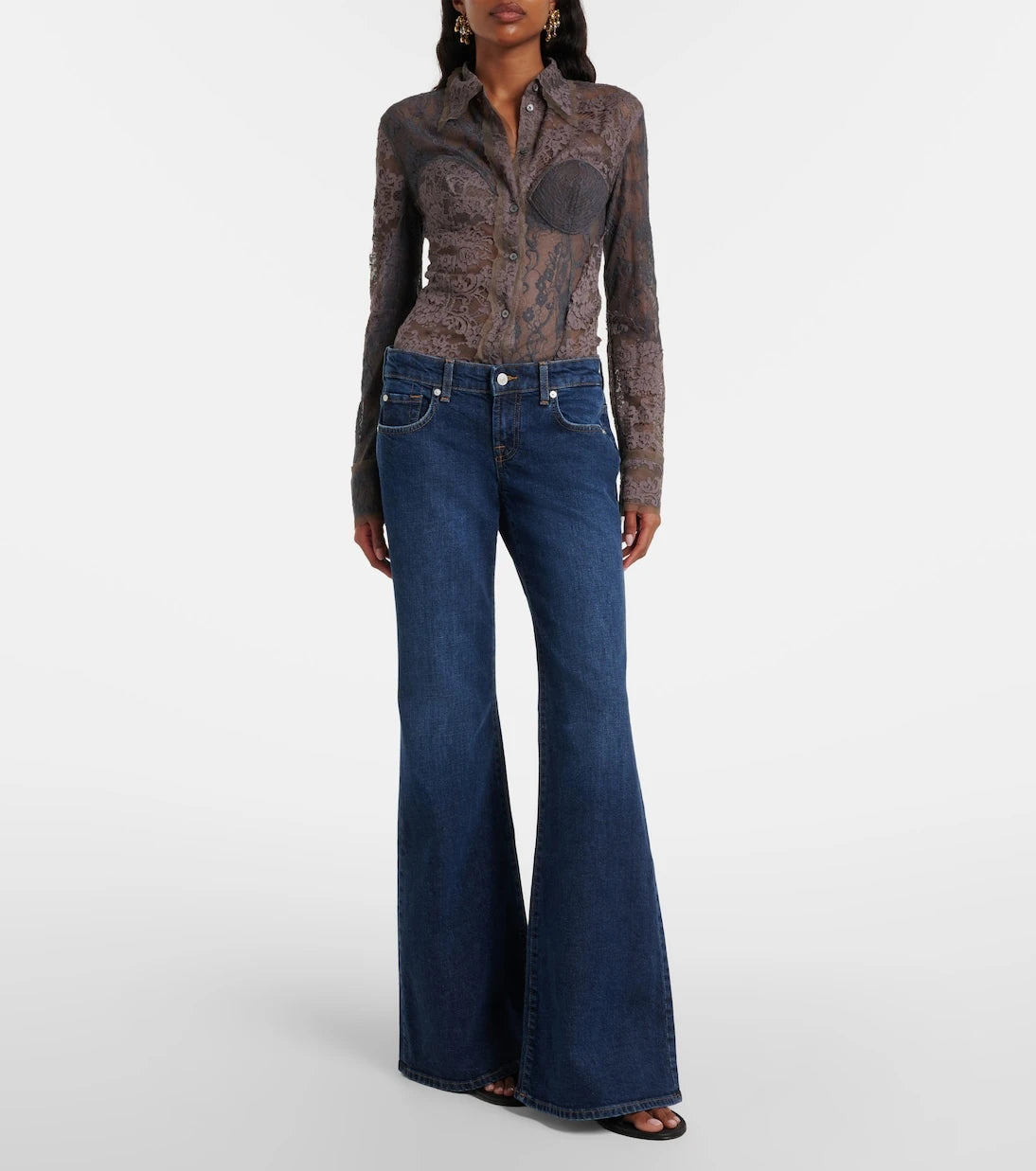 7 For All Mankind - Low-rise flared jeans
