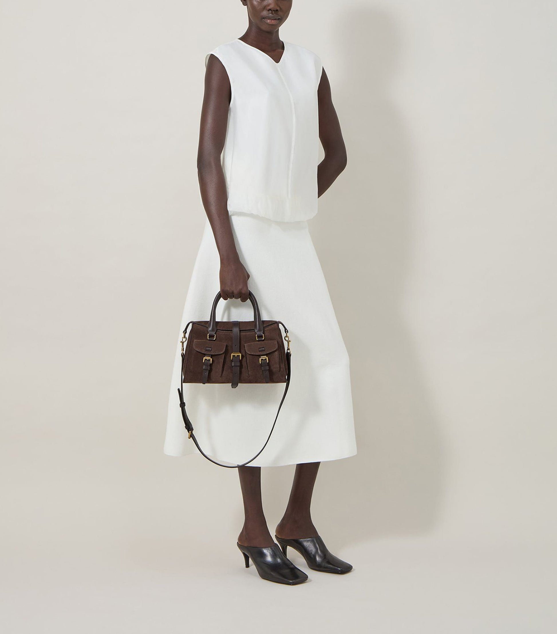 Mulberry Small Suede Roxanne Top-Handle Bag