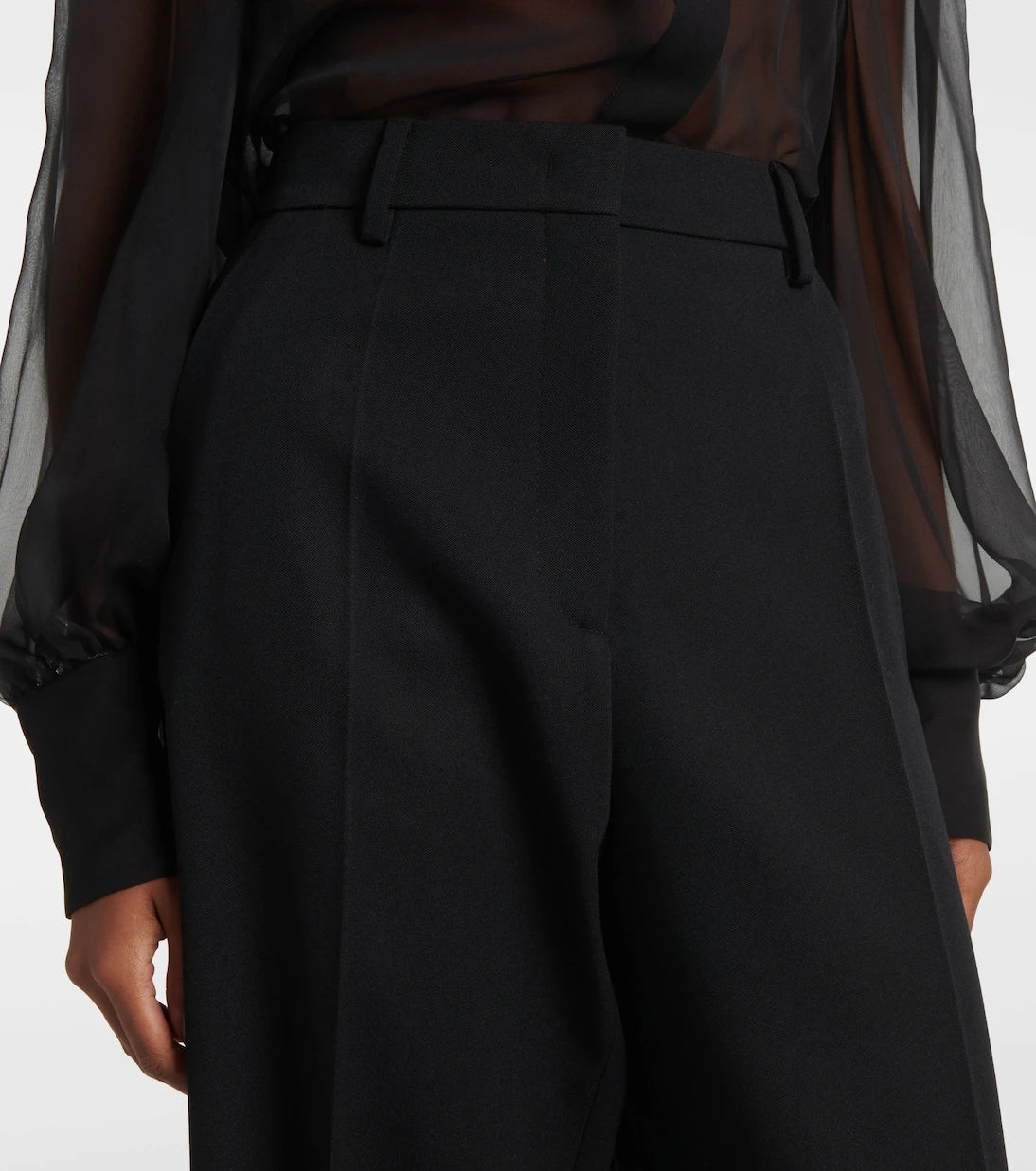 Valentino - Grisaille virgin wool straight pants