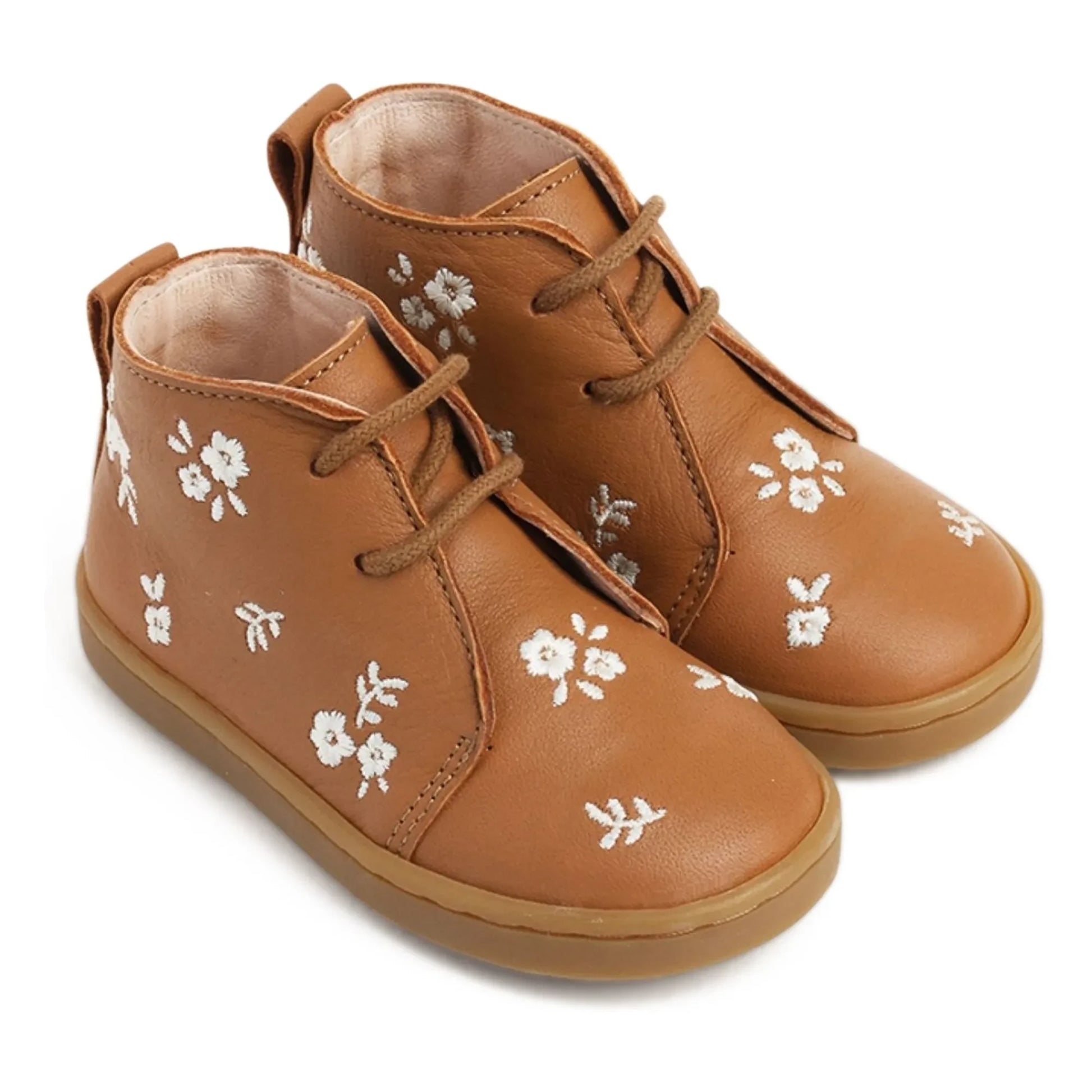 Lazare - Raoul Fleurs Lace-up Sneakers | Camel