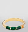 Yellow Gold, Diamond, Malachite and Mother-of-Pearl Psychedeliah Ring