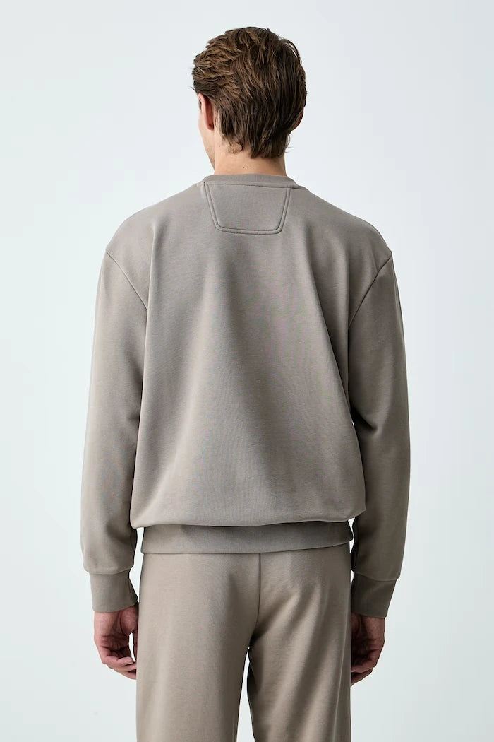 BOSS Green Erkek Pamuklu Sweatshirt SW_Crewneck