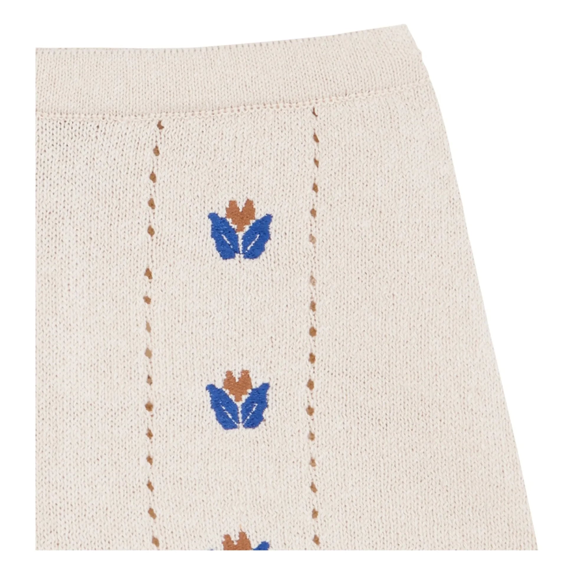 birinit - Embroidered Fine Knit Shorts | Ivory