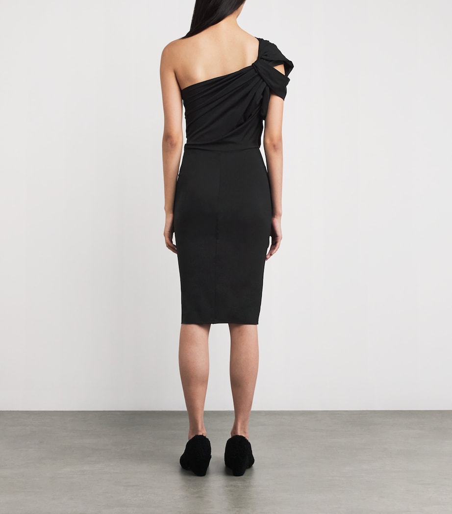 Rick Owens Twisted One-Shoulder Mini Dress