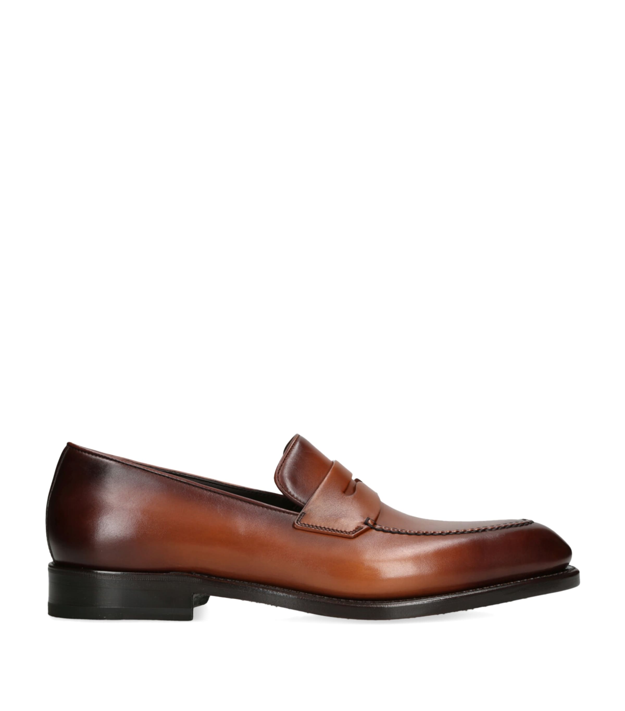 Salvatore Ferragamo Leather Brandy Loafers