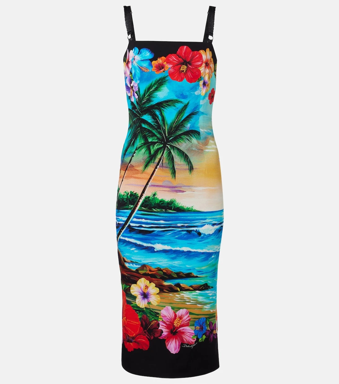 Dolce&Gabbana - فستان متوسط الطول ومطبع