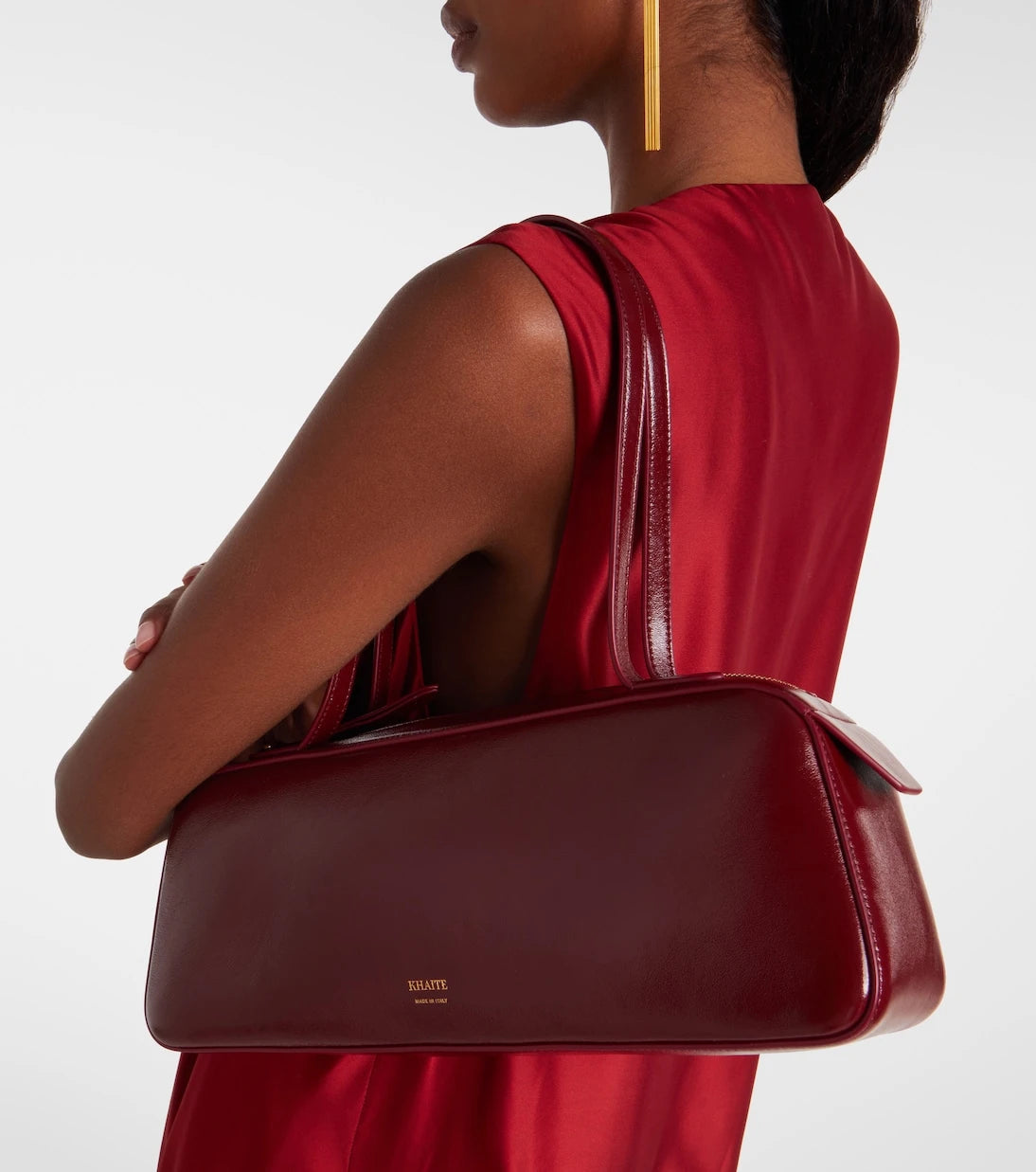 Khaite - Simona patent leather shoulder bag