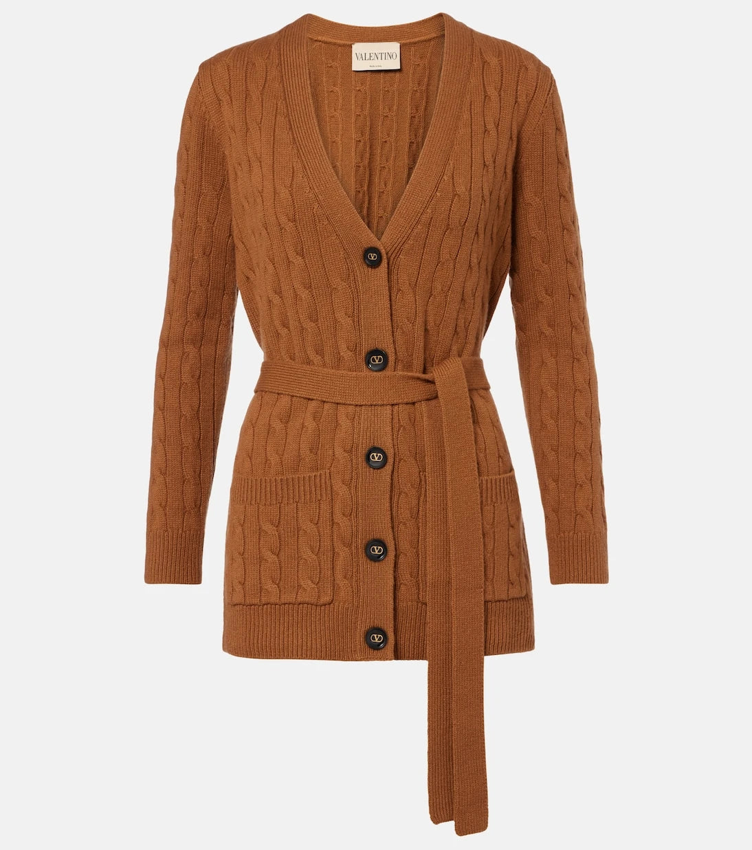 Valentino - Cable-knit cashmere cardigan
