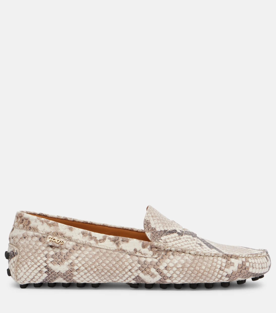 Tod's - Gommino snake-effect leather driving shoes