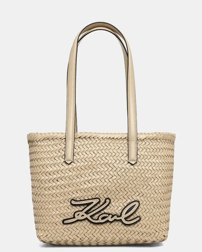 Karl Lagerfeld Чанта tote дамска от кожа K/SIGNATURE