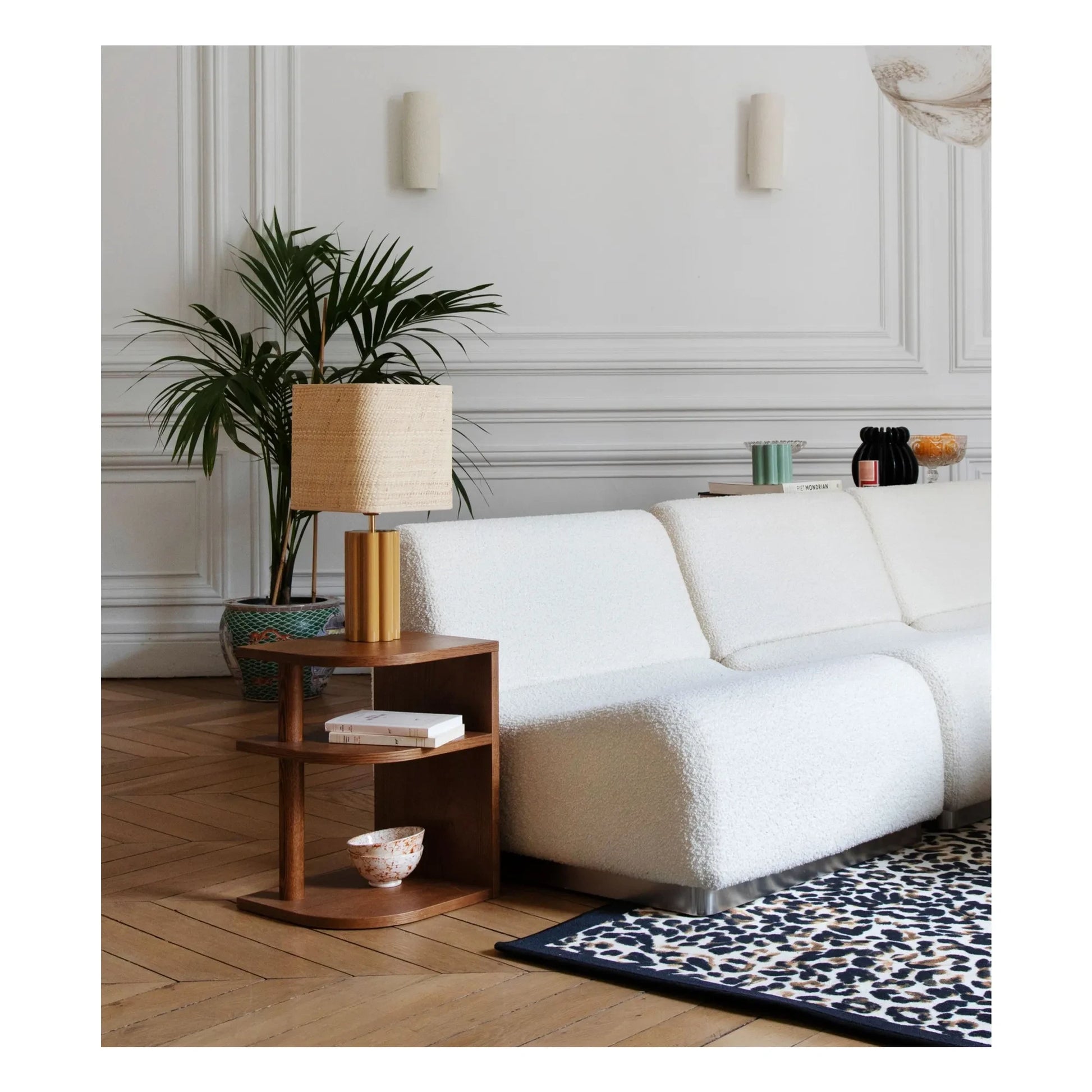 The Socialite Family - Opera side table ash iroko finish - left version | Iroko