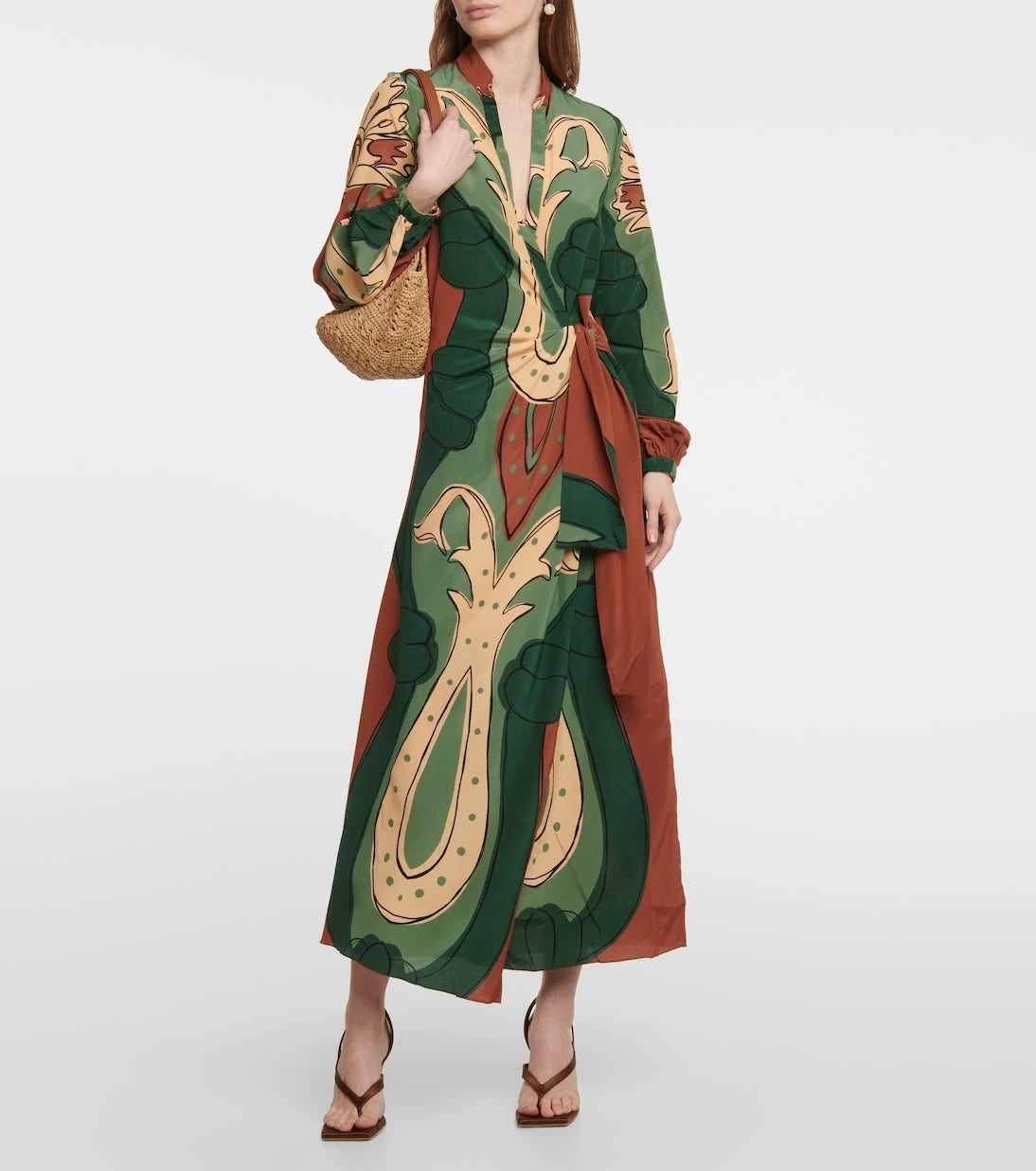Johanna Ortiz - Printed maxi wrap dress
