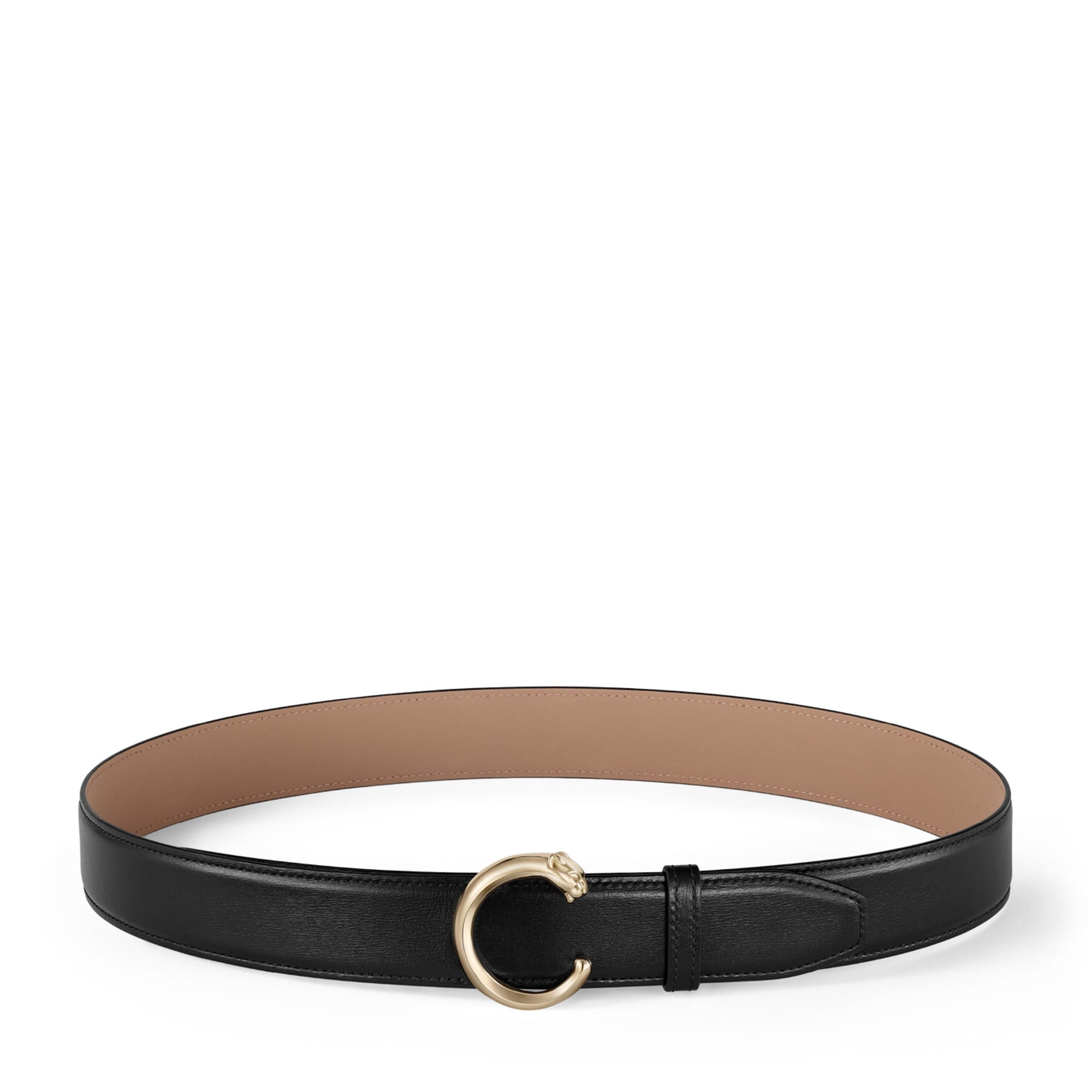 Cartier Black Leather Panthère de Cartier Belt (95cm)