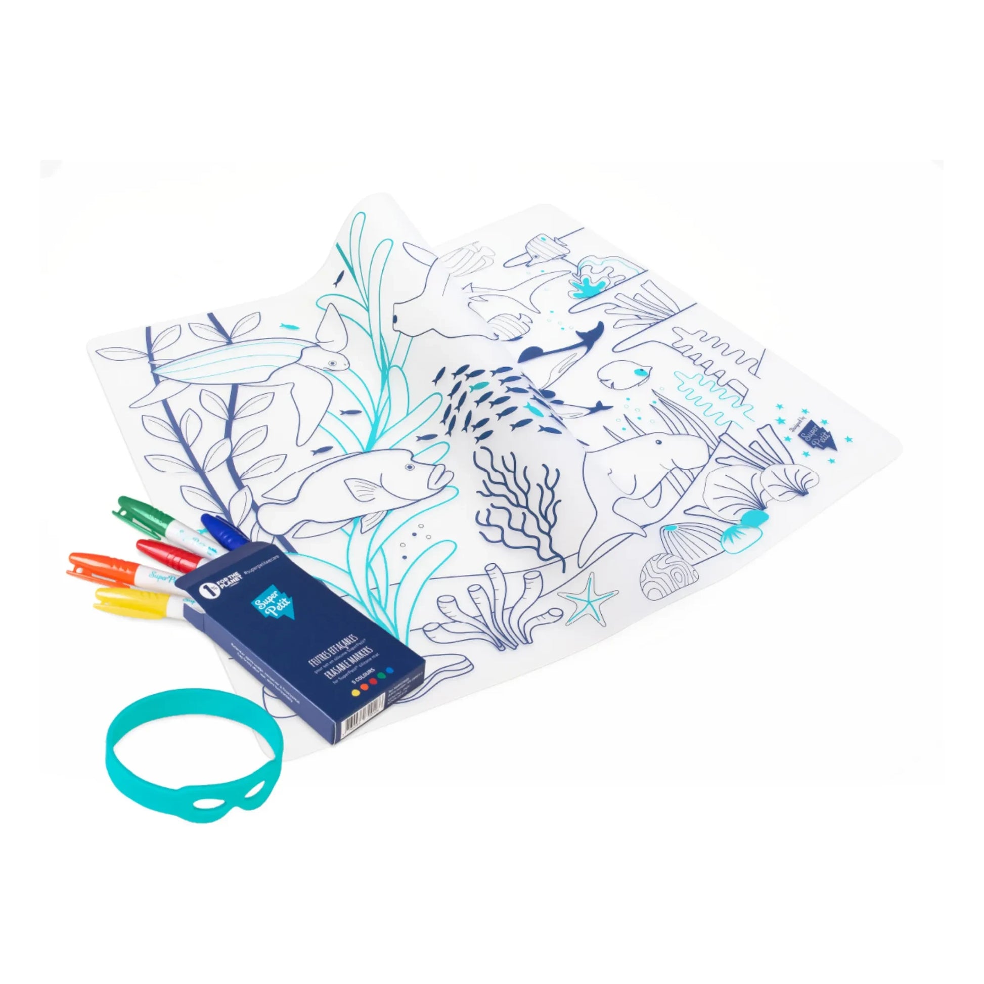 Superpetit - Coral Reef Colouring Placemat