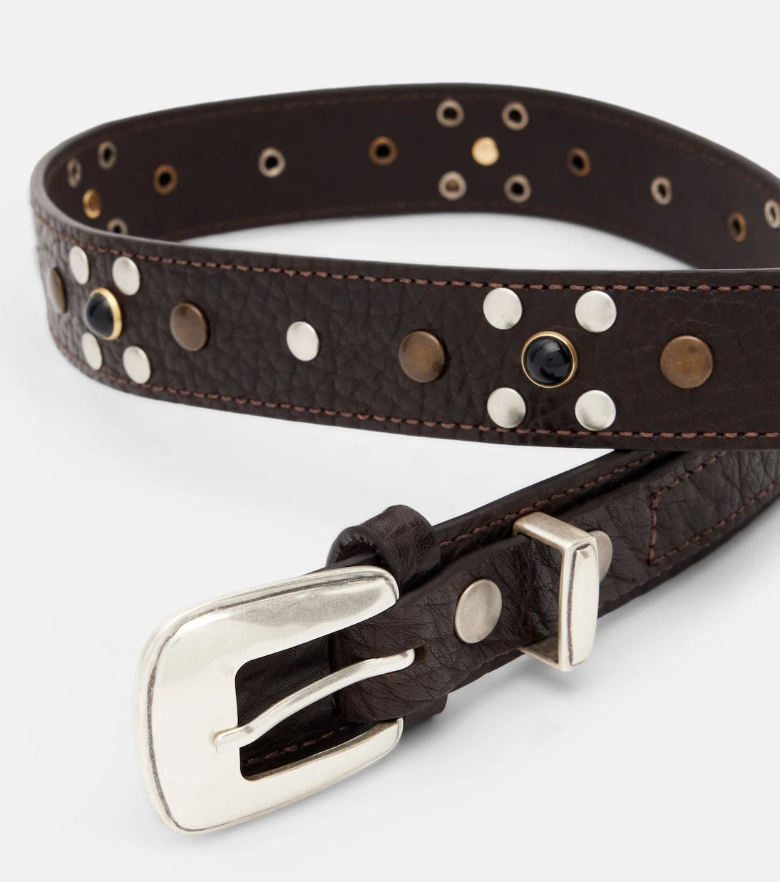Lemaire - Studded leather belt