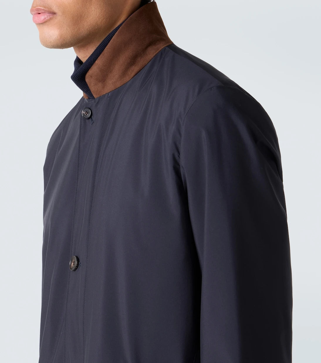 Loro Piana - Windmate® suede-trimmed coat