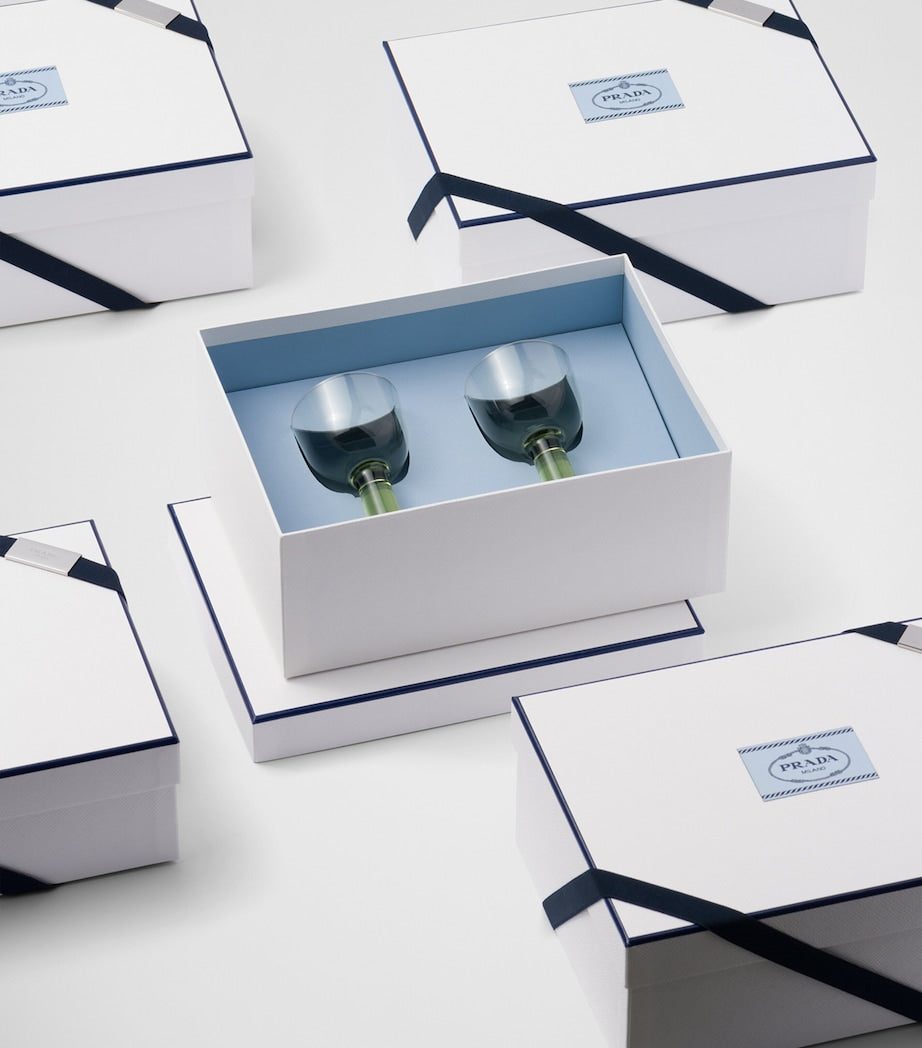 Set of 2 Plinth White Wine Glasses