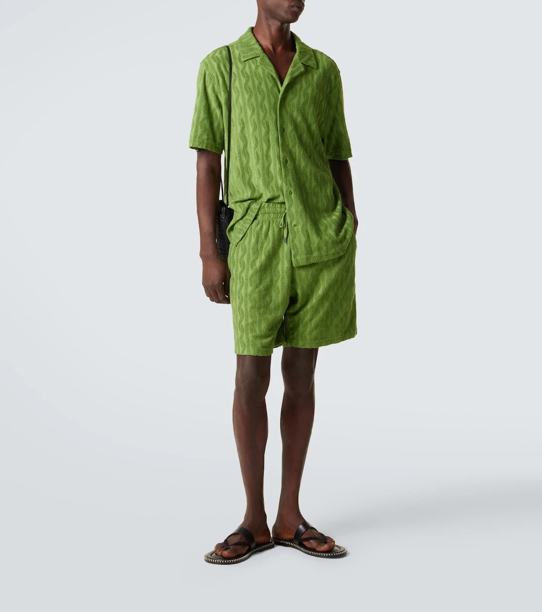Frescobol Carioca - Roberto cotton, silk, and linen terry shirt