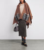 Brown Wool Hooded Cape