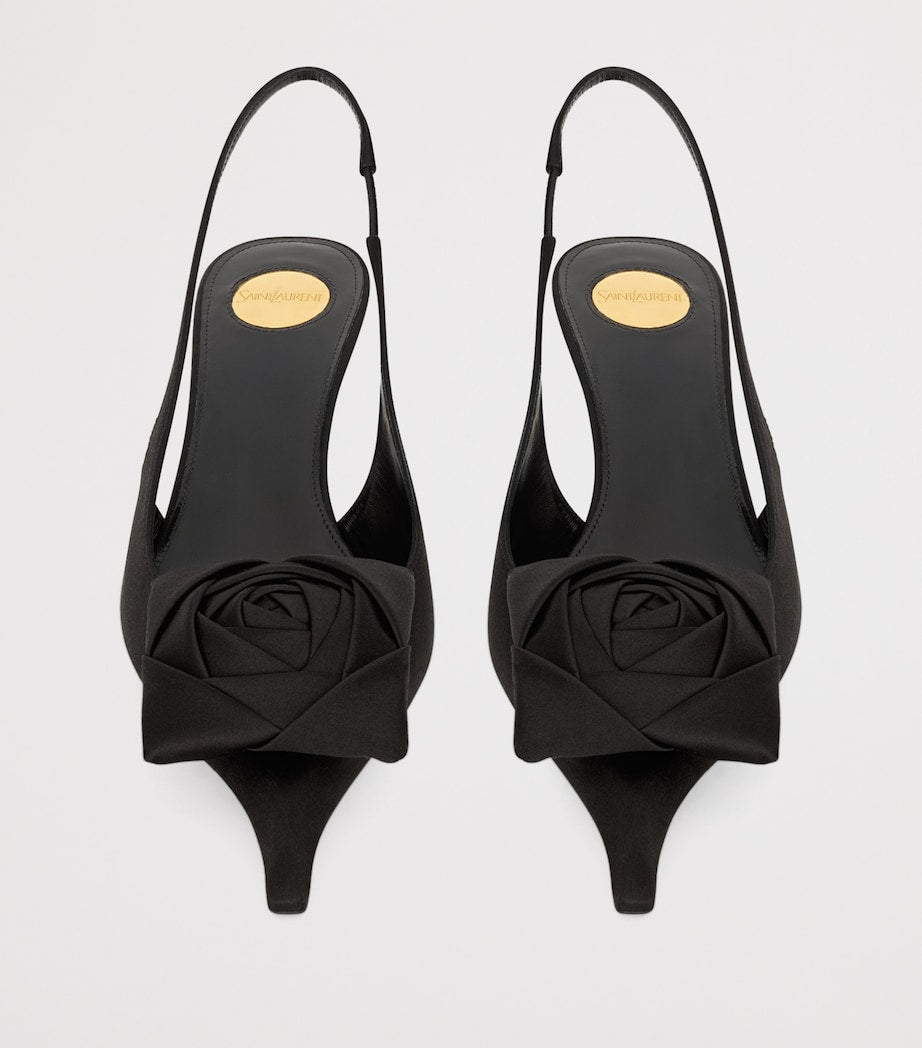 Satin Dakota Slingback Pumps 50