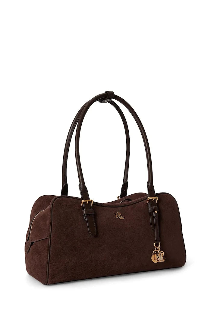 Lauren Ralph Lauren kadın süet baget çanta