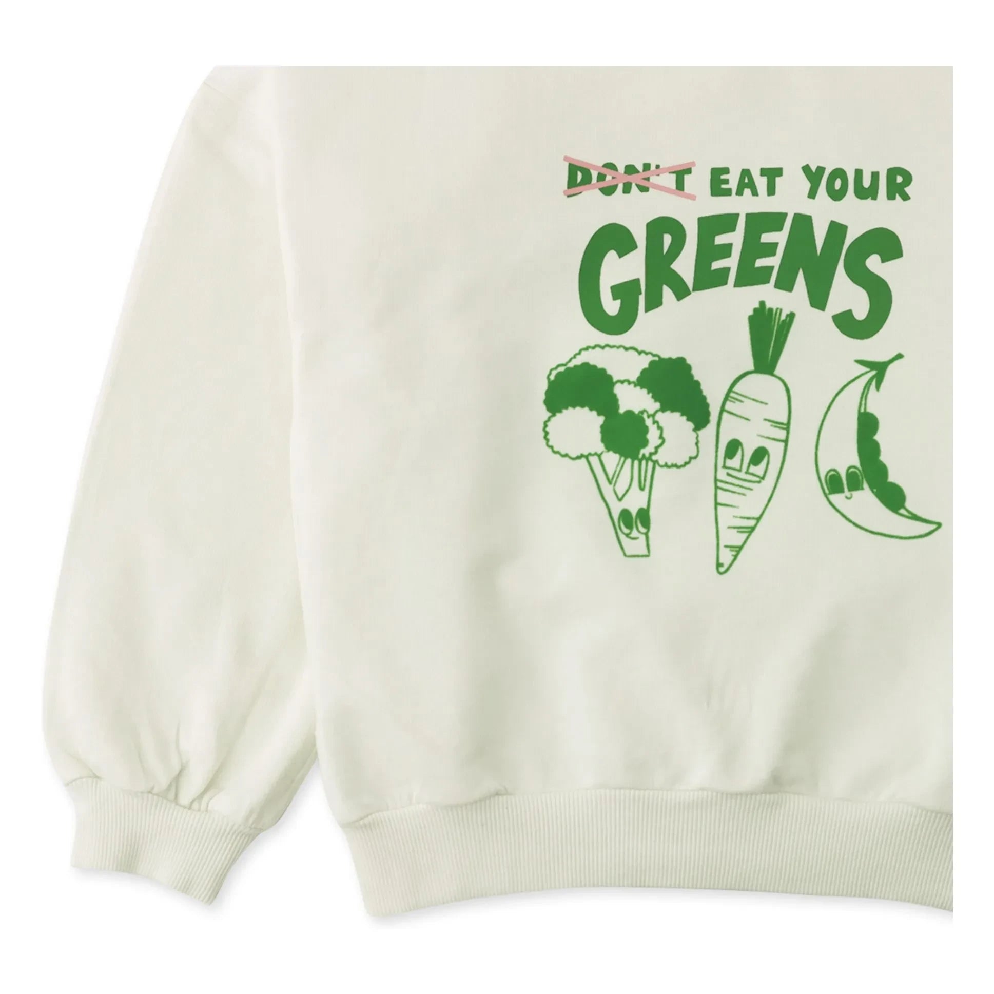 Gingersnaps - Serena Eat Your Greens sweatshirt | White
