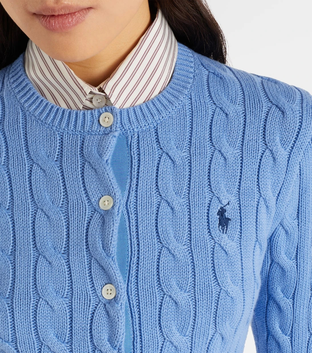 Polo Ralph Lauren - كارديجان قطني محبوك بنمط الكابل