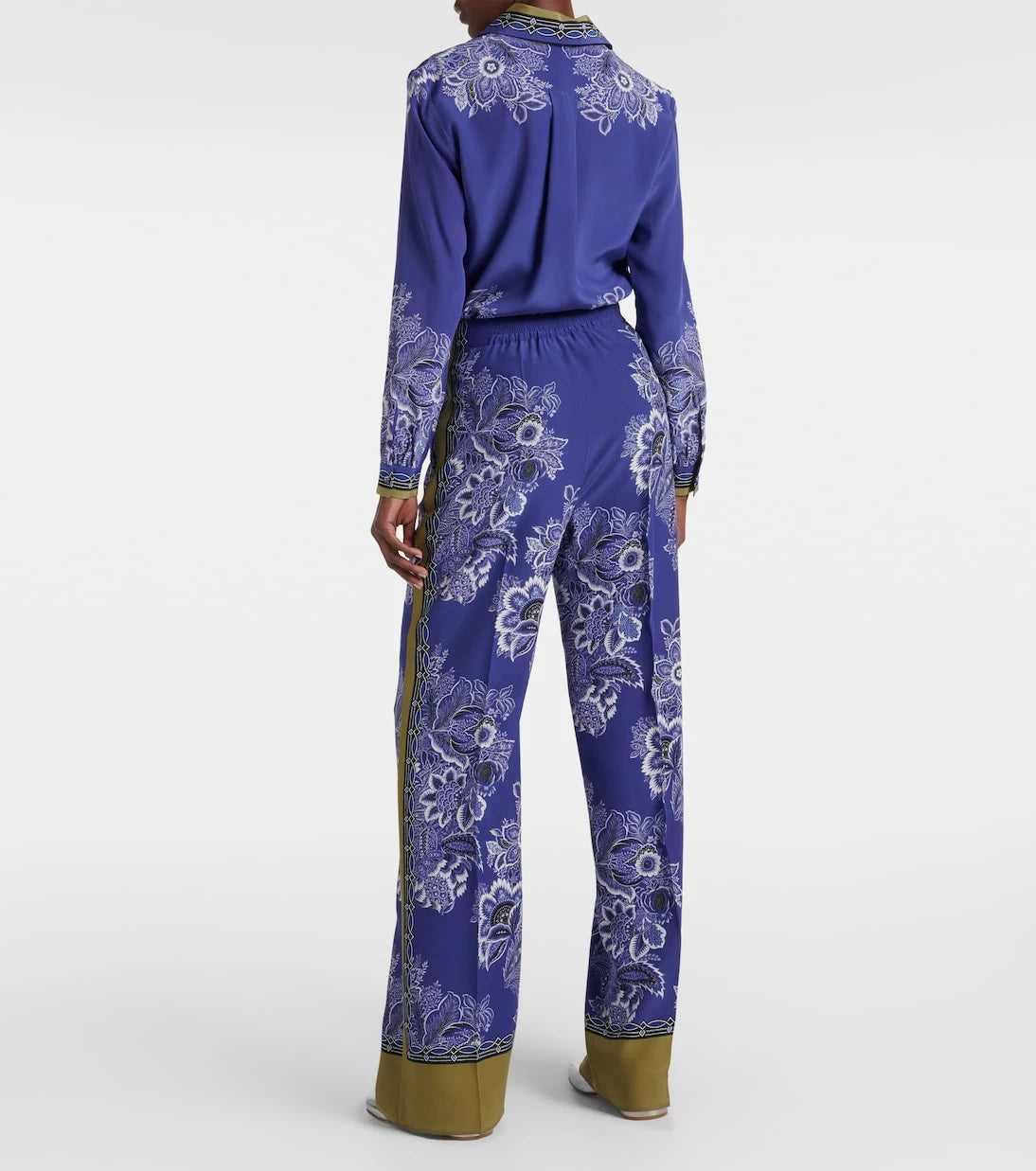 Etro - Paisley high-rise silk wide-leg pants