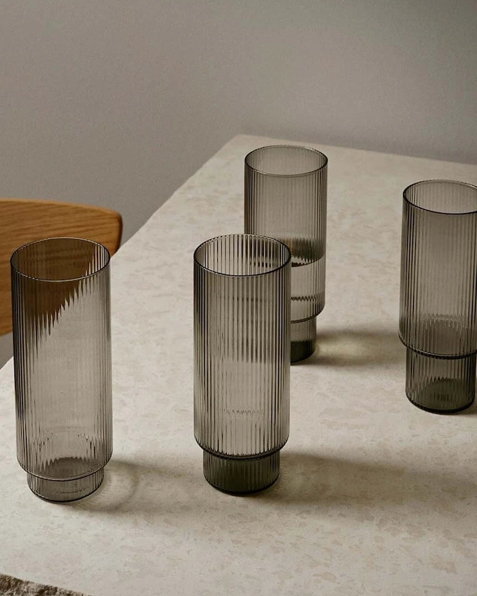 ferm LIVING Ripple 300 ml Bardak Seti (4 Parça)
