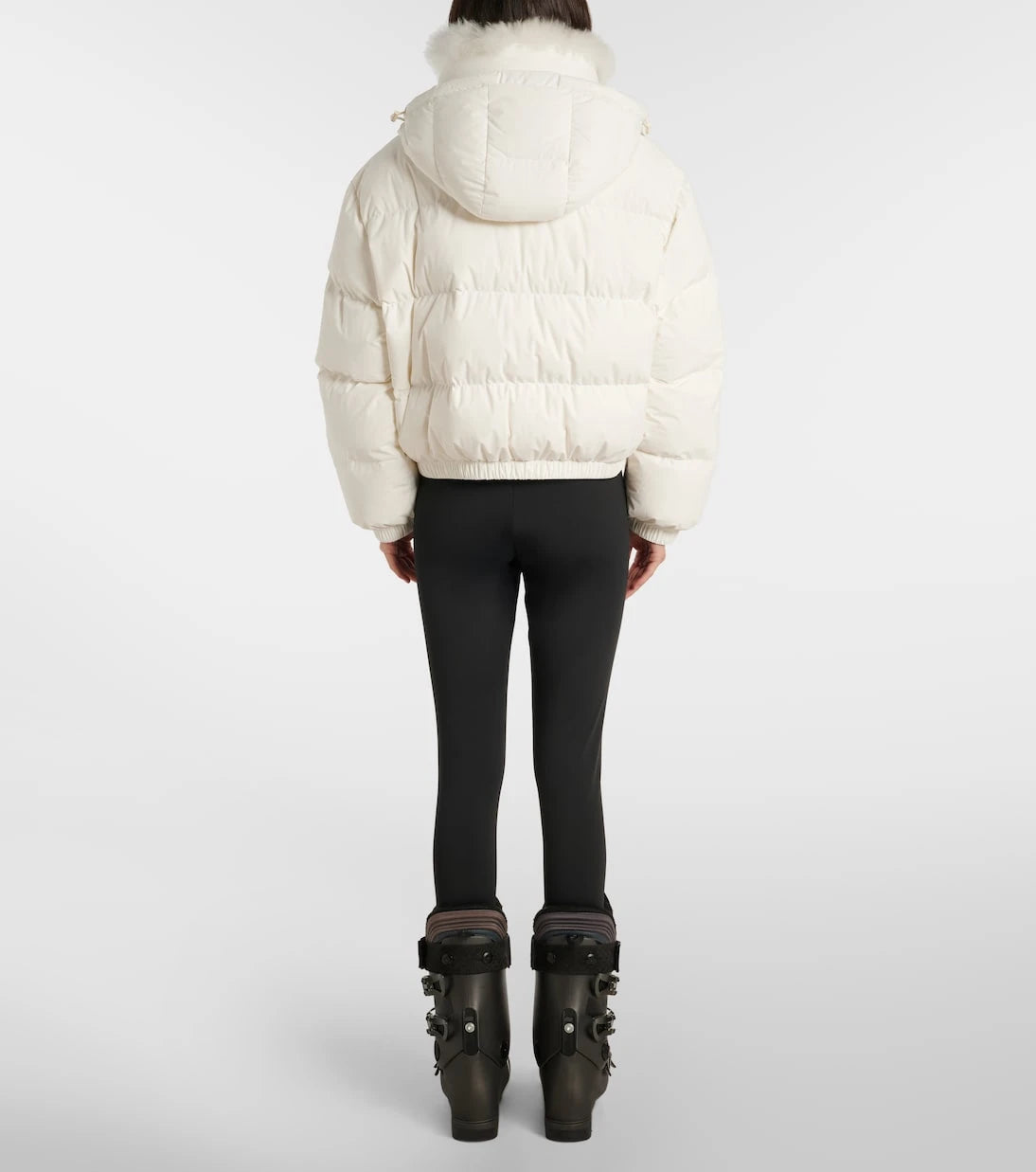 Yves Salomon - Doudoune 58cm shearling-trimmed ski jacket