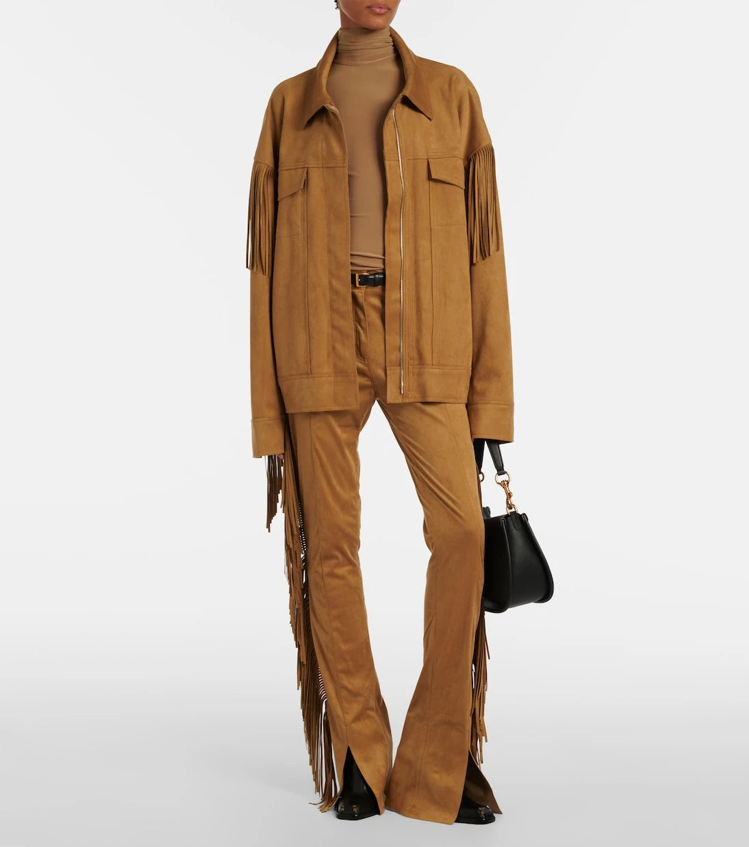 Norma Kamali - Fringed slim pants