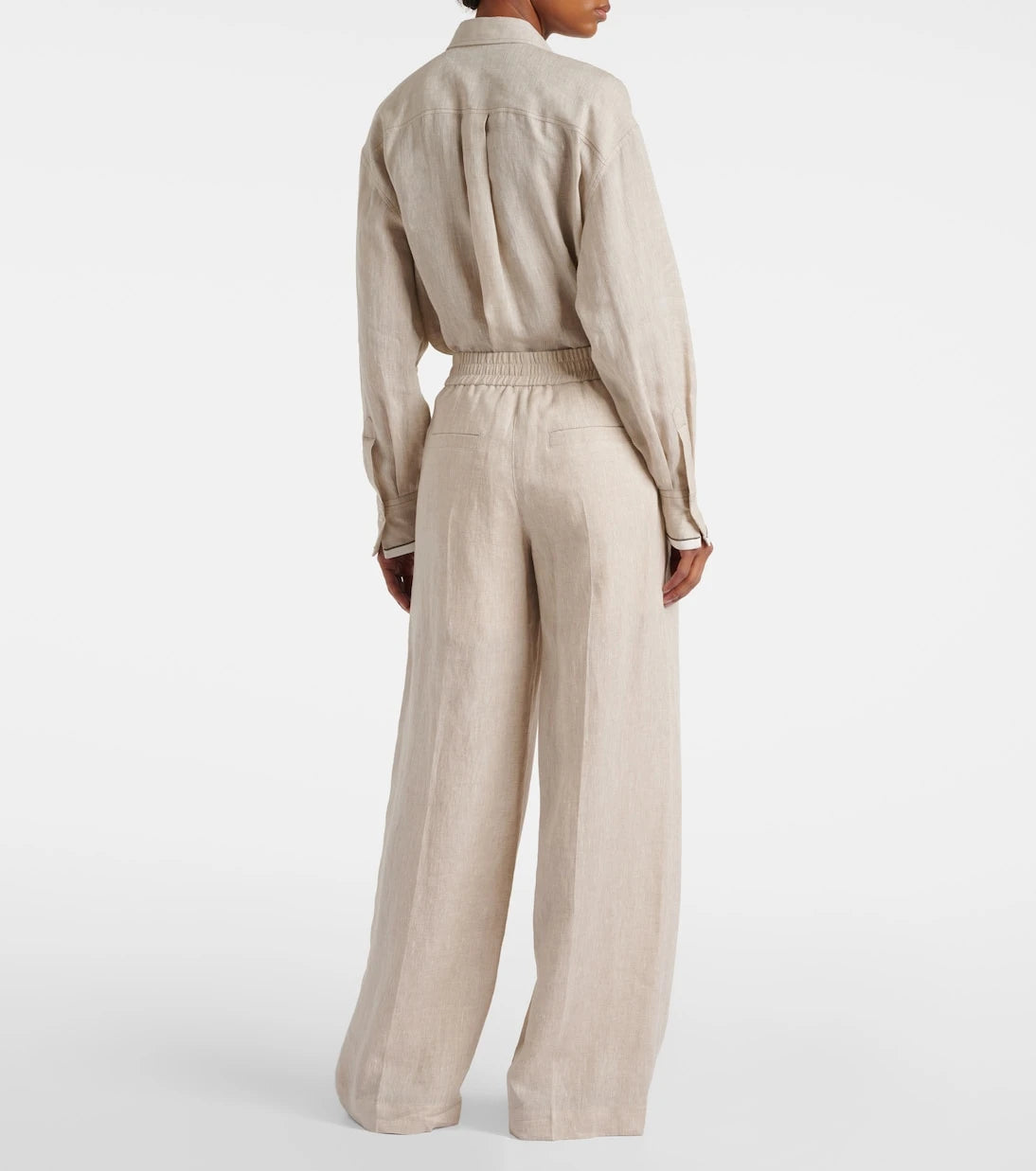 Brunello Cucinelli - Linen wide-leg pants