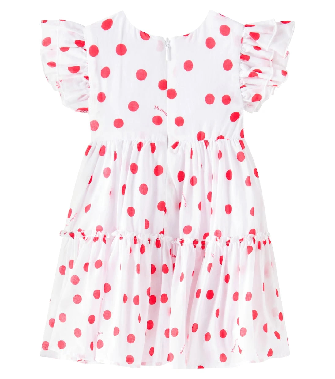 Monnalisa - Baby ruffled polka-dot cotton dress